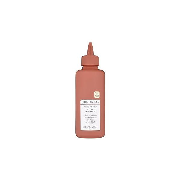 Kristin Ess Hair Moisture Rich Curl Shampoo for All Curls 2A-4C, Lightly Clarifying + Anti Frizz - Sulfate, Paraben Silicone Free, 10 fl. oz.