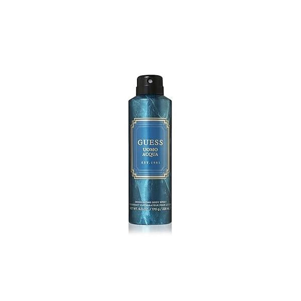 GUESS Uomo Acqua Deodorizing Body Spray For Men, 6.0 Oz.