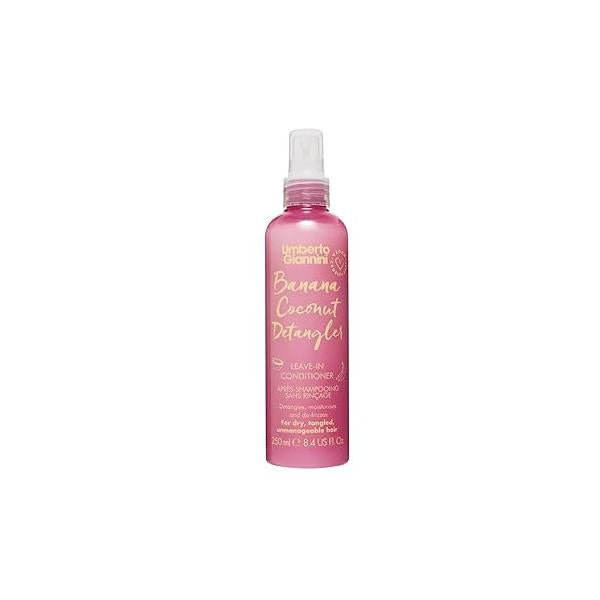 Umberto Giannini Banana Coconut Detangler 8.4 fl Oz - Lightweight Oil Leave in Conditioning Spray
