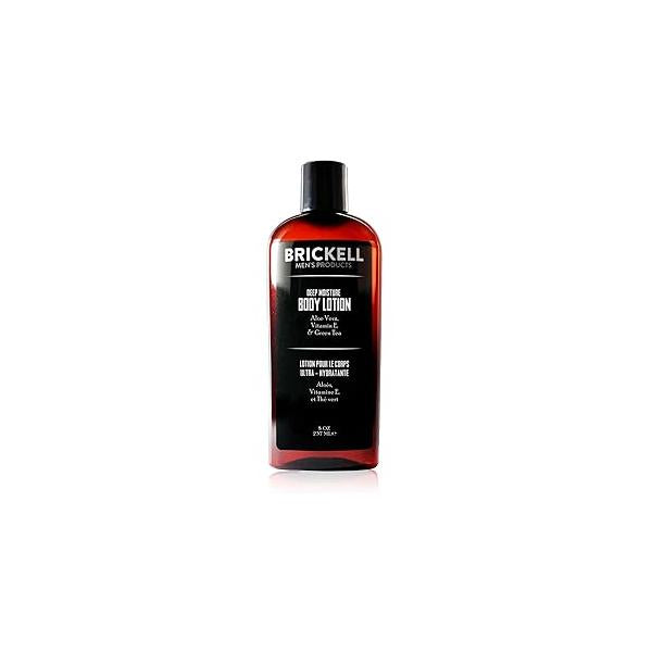 Brickell Men's Deep Moisture Body Lotion for Men, Natural and Organic Protects Hydrates Dry Skin, 8 Ounce, Scented