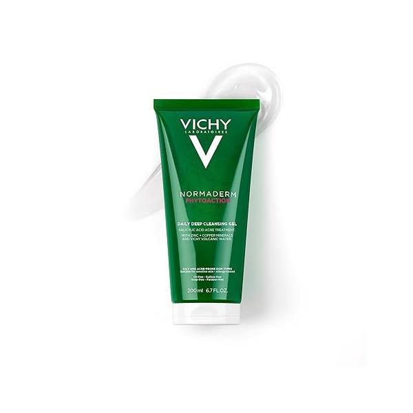 VICHY Normaderm Daily Acne Face Wash, Salicylic Acid Cleanser for Oily & Prone Skin, that Clears Clogged Pores and Blackhead