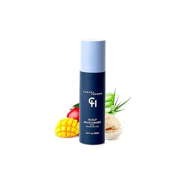 Comme Homme Soothing Scalp Moisturizer for Bald Men | Hydrates, Softens & Slows Regrowth with Aloe, Mango Butter Capislow Anti-Itch, Non-Greasy Daily Care Heads 3.4 fl oz/100 ml