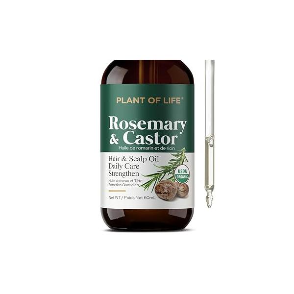 Rosemary & Castor Oil | Multi Hair Invigorating Complex Strengthen, Nourish Treatment Target Dry, Damaged (2oz / 60ml)