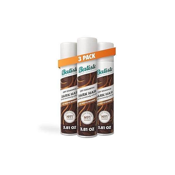 Batiste Dark Dry Shampoo, Waterless shampoo, 3.81oz 3 pack