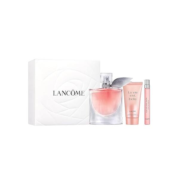 Lancôme La Vie Est Belle Valentine’s Day Set - With Full-Size Refillable Eau De Parfum Spray 3.4 Fl. O, Purse 0.34 Oz, and Body Lotion 1.7 Oz