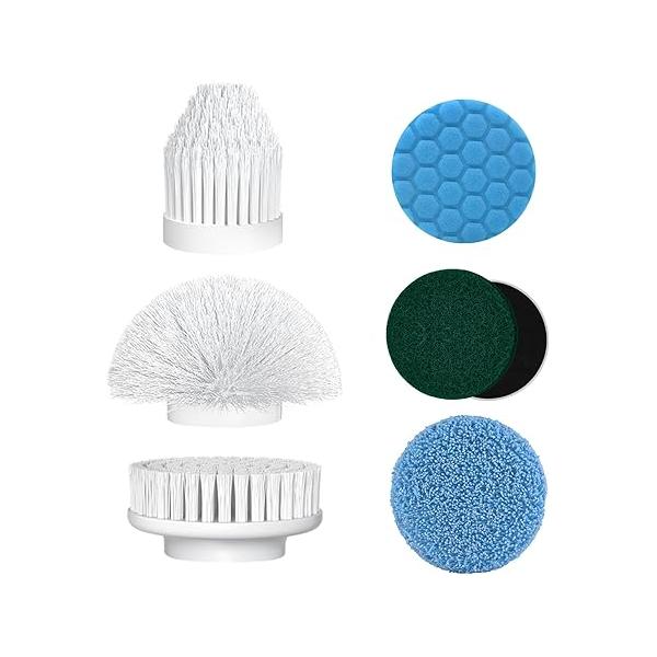 DAESUNG Replacement Brush Heads Kit 7pcs for Electric Spin Scrubber,Bathroom Scrubber