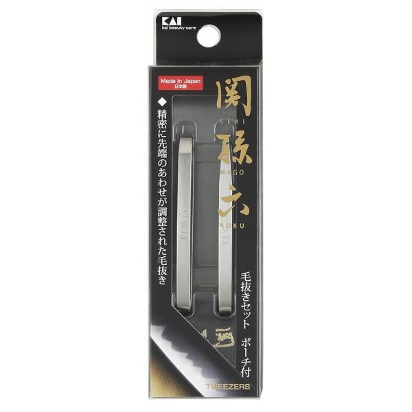 Seki Magoroku Tweezers Set with Pouch Hc1834 by Kai