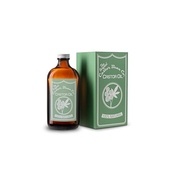 Castor Oil (16oz Glass Bottle) - 100% Pure, Natural, Cold Pressed for Thicker, Fuller Hair, Lashes & Eyebrows Natural Skin Moisturizer, Hair and Body