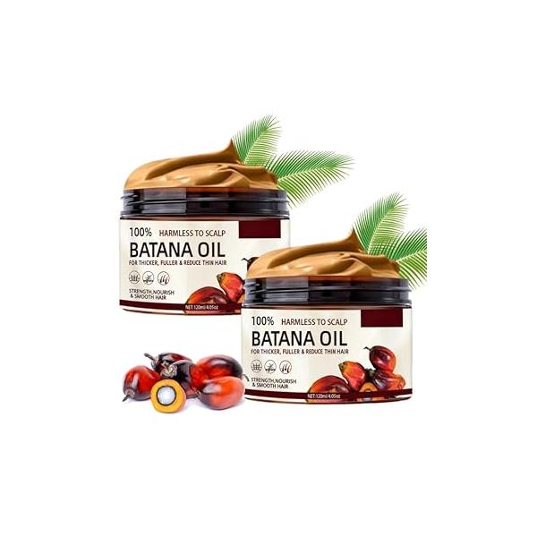 Batana Oil for Hair Growth, 100% Natural Raw and Pure Unrefined Prevent Loss, Dr. Sebi Organic Growth Moisturize Scalp, Promotes thickness Men & Women 4.05 OZ (1PC)