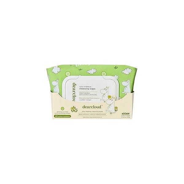 x Moomin' Juicy Makeup Cleansing Wipes - 60 Count - makeup wipes and remover for face Oil-Free (Renewing Cucumber)