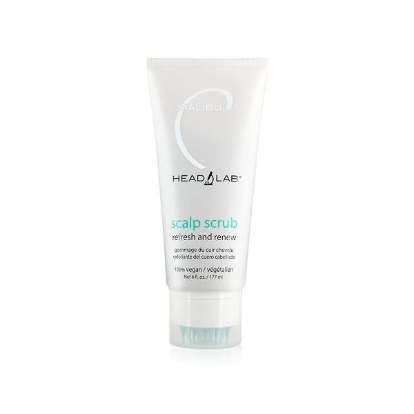 Malibu C Head Lab Scalp Scrub - Gentle Exfoliator Enriched with Activated Charcoal and Jojoba Esters Clean, Vegan Hair Care (6 oz)