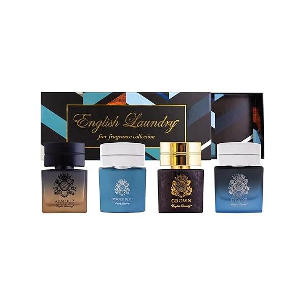 Herringbone Collection by English Laundry, Armour, Oxford Bleu, Crown, Throne, 0.68 fl. oz. Spray for Men