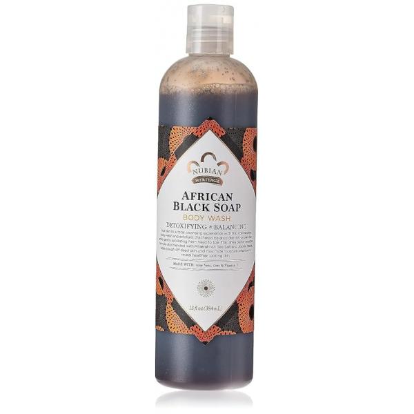 Nubian Heritage Body Wash, African Black Soap, 13 Fluid Ounce