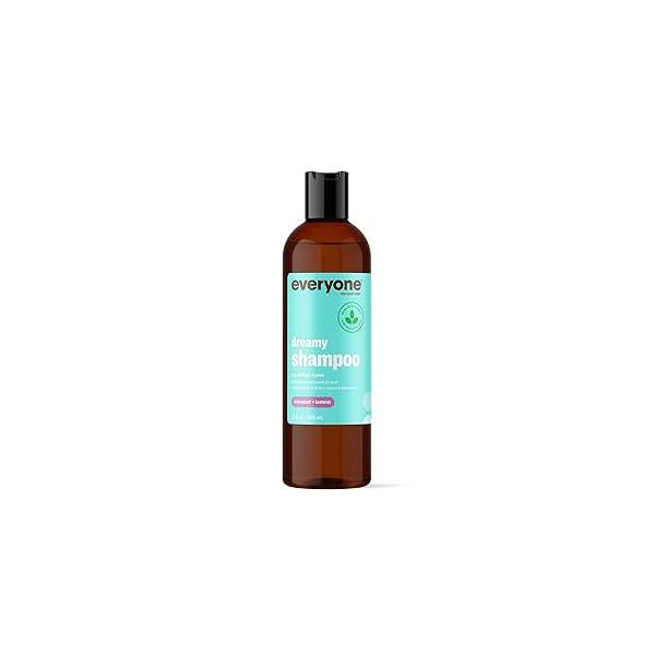 Everyone Hair Care Dreamy Shampoo - Coconut + Lemon, 12 fl oz Bottle, Gentle Cleansing & Moisturizing Shampoo, Sulfate Free Paraben