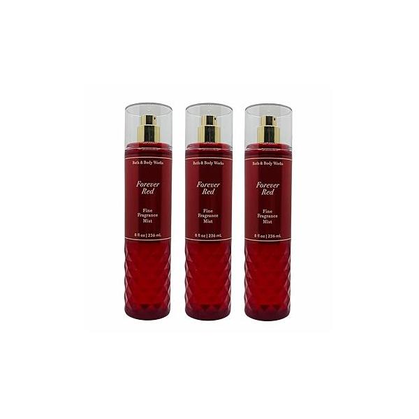 Bath and Body Works Forever Red Fine Fragrance Mist, 8.0 Fl Oz, 3-Pack (Packaging May Vary)