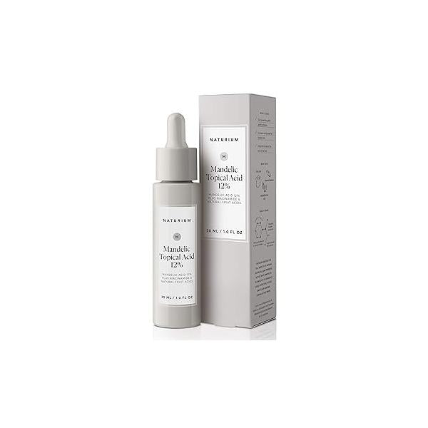 Naturium Mandelic Topical Acid 12%, Plus Niacinamide & Natural Fruit Acids, Anti-Aging Skin Care, 1 oz