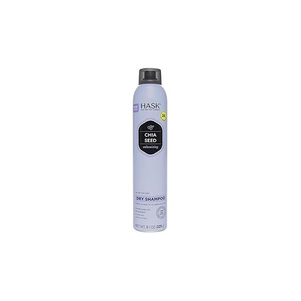 HASK Chia Seed Volumizing Dry Shampoo - Absorbs Oil, Adds Volume & Bounce, Builds Body, No Sulfates or Parabens, Cruelty-Free 8.1oz