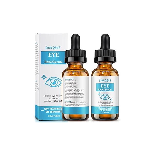 Eye Treatment Serum, Chalazion & Blepharitis Remover With Avocado Oil, Buckthorn Oil For Eyelid, 30ML Tea Tree Caffeine Serum Redness, Puffiness, Relief.