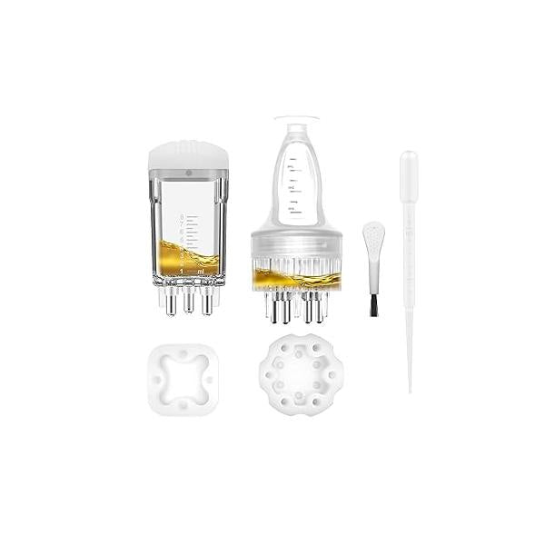 Minoxidil Applicator for Minoxidil, Precision Dosing with Leak Proof Design, Scalp Massager Metal Micro Tips Enhanced Absorption, Easy to Use and Refillable Hair Treatment Tool