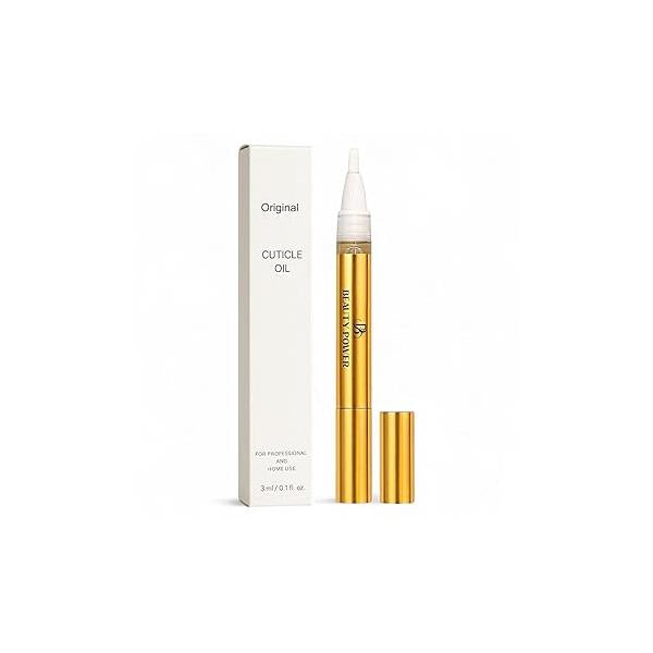 Nail Oil Cuticle Pen - Fragrance Free Strengthener & Growth Serum with Vitamin A, D, E, B5, Grapeseed Natural Oils Repair for Brittle, Peeling, Thin Nails (No Scent)