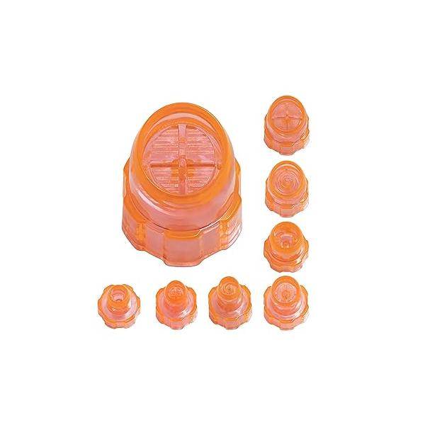 Elitzia Plastic Hydro Dermabrasion Microderma Heads Facial Aqua Peel Tips Water Peeling Caps Care Skin Cleaning Tool Beauty Machine Replacement Spare Parts 8pcs Per Set (Capri Blue)