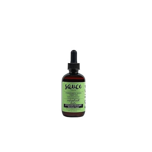 SAUCE BEAUTY Hair Oil, Rosemary Mint with Biotin (3 Fl Oz) Helps Promote Growth & Rejuvenation, Scalp Oil for Thicker, Stronger Hair, No Parabens