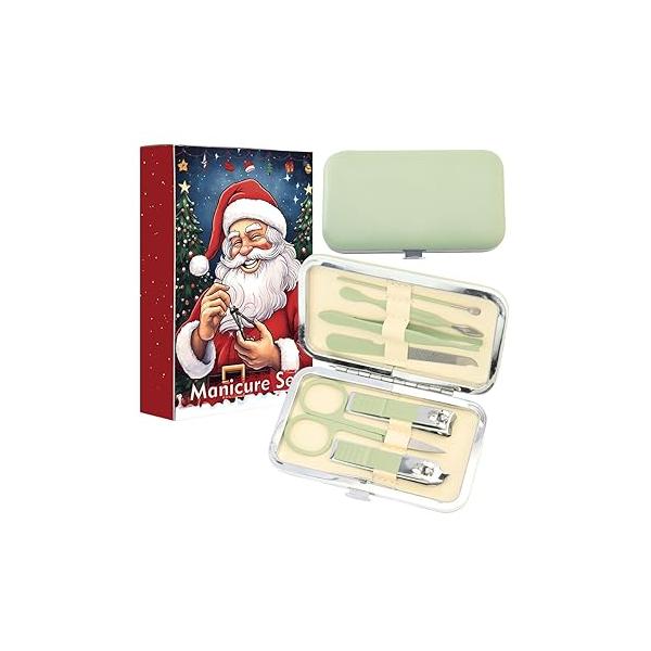 Manicure Set Kit for Men Black Nail Clipper Gifts Dad Fathers Day Funny Christmas Stocking Stuffers Women Grandad Gift