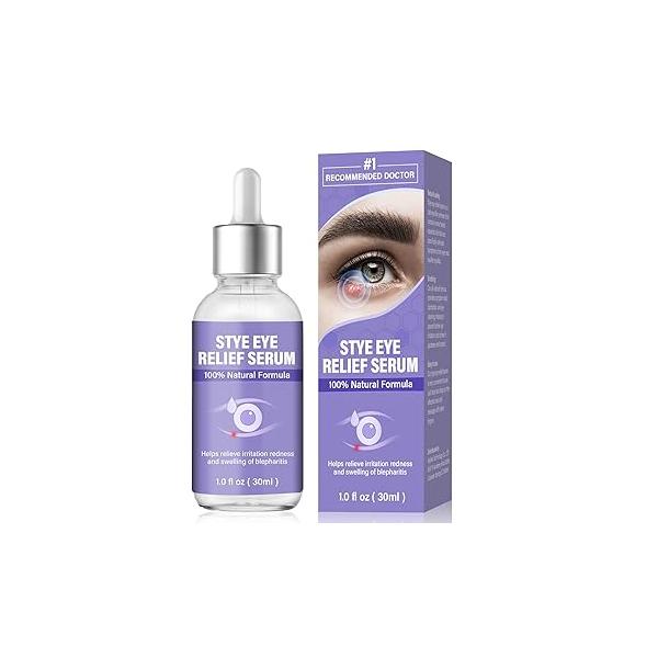 Stye Eye Treatment, Natural Relief Serum, Gently Cleanses Lashes and Eyes, Chalazion Blepharitis Treatment,Relieves Irritation