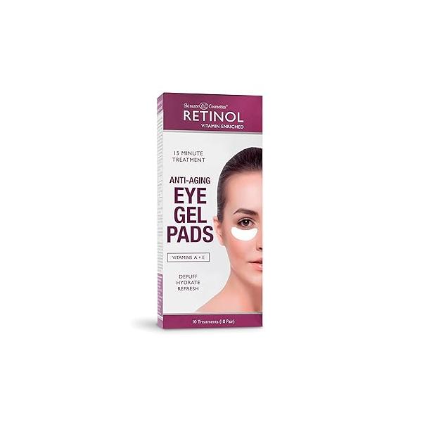 Retinol Anti-Aging Eye Gel Pads - The Original Instant De-Puff Treatment Soothing Vitamin A Reduce Puffiness & Refresh For Quick, Visible Improvement in Appearance of Eyes