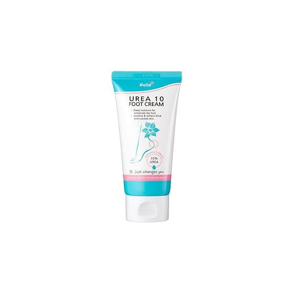 Nella Urea 10 Foot Cream, Callus Remover, 10%, Repair Therapy, Moisturizes and Rehydrates Thick, Cracked, Rough, Dead Dry Skin, Gently Exfoliates, Korean Beauty, 100 gram