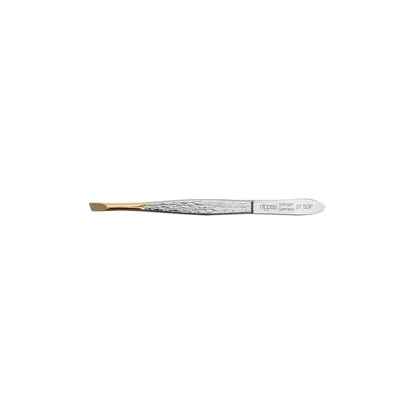 Nippes Solingen Tweezers 37SGP 9 cm for removing fine hairs nickel plated steel