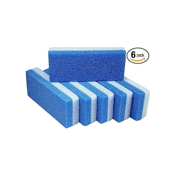 DeEnti Pumice Stones, Pack of 6 Professional Grade Stone for Feet, Salon Quality Foot Callus Remover, Double Sided Scraper, Home Manicure and Pedicure Tools