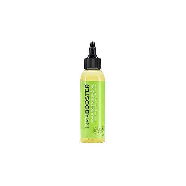 Style Factor LockBOOSTER Scalp Moisturizing Oil - Lightweight Hydration with Peppermint & Tea Tree for revitalizing Braids, Locs Twists Soothes, Nourishes and Promotes a Healthy 4 oz