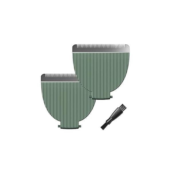 Replacement Blades for Meridian Trimmer Blades,Green Ceramic Compatible with Body (Oynx,Sage & Ocean) Men,Stainless Steel,2 Pack.
