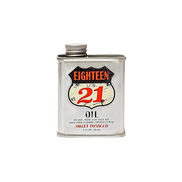 18.21 Man Made Hair, Skin & Beard Oil for Men, 4 Scents - Non-Greasy, Conditioning Balm with Castor Seed, Jojoba, and Argan Oils Premium Tattoo Mustache Care Products