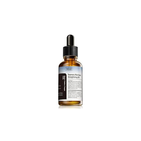 VGO Rosemary Oil for Hair Growth & Care 2.02 oz - Strengthening, Nourishing Repairing, Reduces Split Ends, Improves Texture, Safe All Types