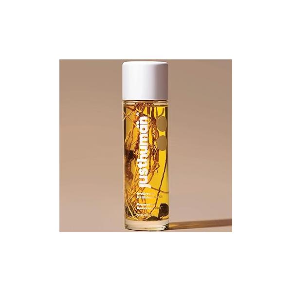 JustHuman AyuGrowth Fortifying Hair Oil |Ayurvedic Elixir| Clinically Proven 18-Oil blend |Reduces Fall & breakage | Strengthens roots Bhringraj, Amla, Brahmi Vertiver root 4oz