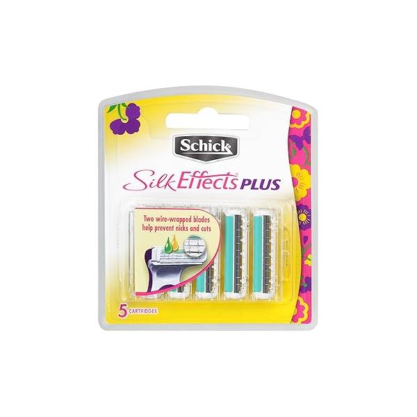 Schick Hydro Silk Effects Plus Razor Blade Refills for Women - 5 Count
