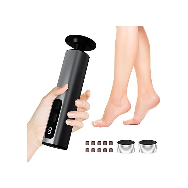 Electric Foot Callus Remover, 2 in 1 File, 9 Speeds Remover for Feet, Hand and with 30pcs Sandpaper