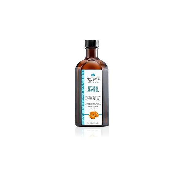 Nature Spell Argan Oil for Hair & Body, Targets Split Ends Reduces Appearance of Scars, 5.07 Fl Oz