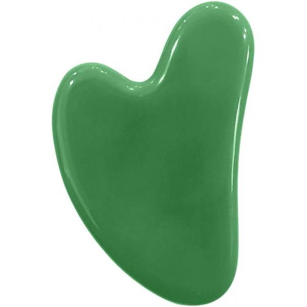 Large Gua Sha Heart Natural Jade Stone for Face to Lift, Decrease Puffiness and Tighten