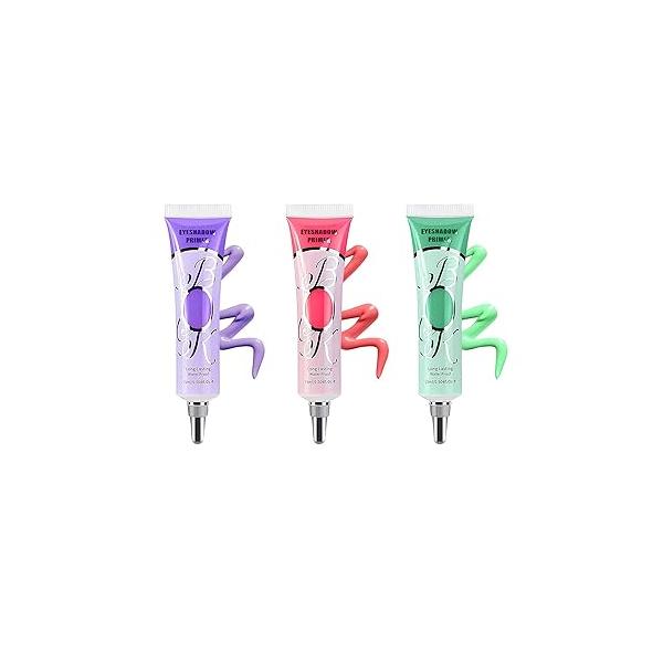 2 Pack Matte Eyeshadow Primer for Oily Lids Black No Crease Eye Makeup Base Waterproof & Smudge-proof Long Lasting Cream Liquid Eye-shadow All Shadows (Set C)