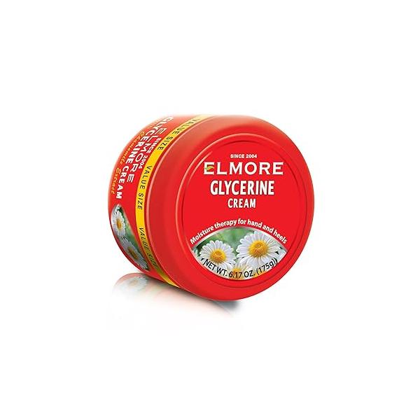 ELMORE Soothing Hand Cream - 42% Glycerin for Intense Moisture & Hydration | Chamomile Extract to Calm, Soothe Restore Dry, Cracked Skin Fast-Absorbing Non-Greasy