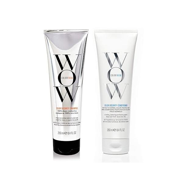 COLOR WOW Dream Clean Duo - 100% clean, sulfate-free SECURITY SHAMPOO and weightless CONDITIONER| Achieve Super Glossy, Hydrated Hair