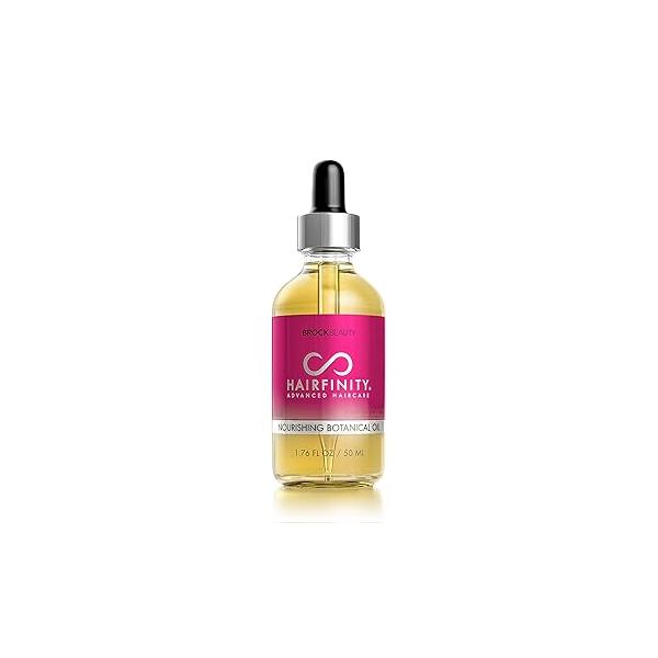 Hairfinity Botanical Hair Oil with Rosemary - Growth Treatment for Dry Damaged and Scalp Jojoba, Olive, Sweet Almond Oils Silicone Sulfate Free 1.76 oz