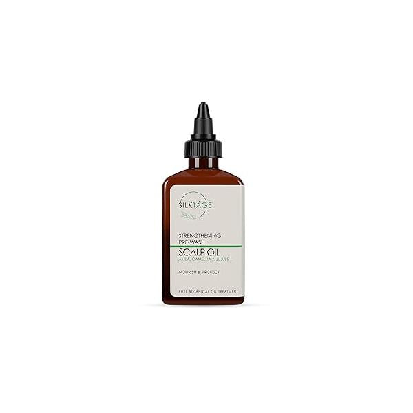 SILKTÁGE Repair and Rejuvenate Pre-Wash Scalp Oil, Tropical Ayurvedic Inspired Treatment to Nourish, Protect, & Strengthen Hair Care 3.4 Fl Oz