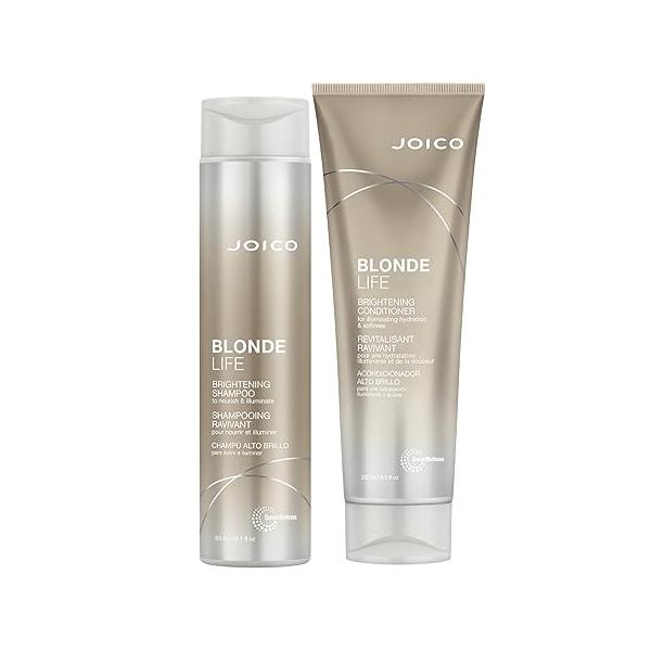 Joico Blonde Life Brightening Shampo & Conditioner | For Hair Add Softness Smoothness Sulfate Free Fortified With Monoi Tamanu Oil