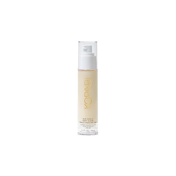 Kopari Sun Shield Soft Glow - Daily Face SPF 30, Sheer Lightweight Sunscreen, Healthy Radiant Glow, Perfect Under Makeup for Boost of Hydration, 1.5oz