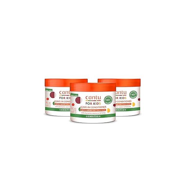 Cantu Care for Kids Leave-In Conditioner with Shea Butter, 10 oz (Pack of 3)