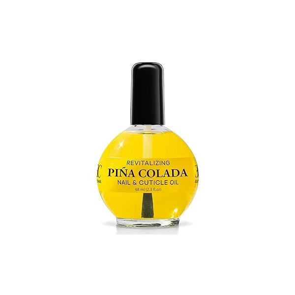 Moisturizing Cuticle & Nail Care Oil 2.3 Fl Oz - Pina Colada Scented - Infused with Jojoba Oil, Aloe, Vitamin E Hydration, Repair, Moisturizer, Strengthener, Growth